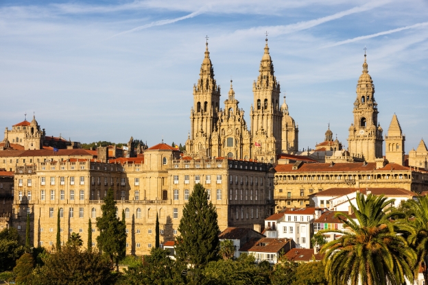 Foto Panoramica Cattedrale Di Santiago De Compostela