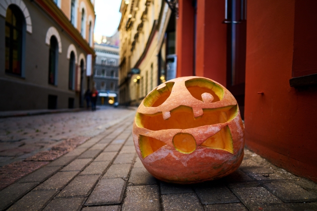 Zucca Di Halloween In Strada